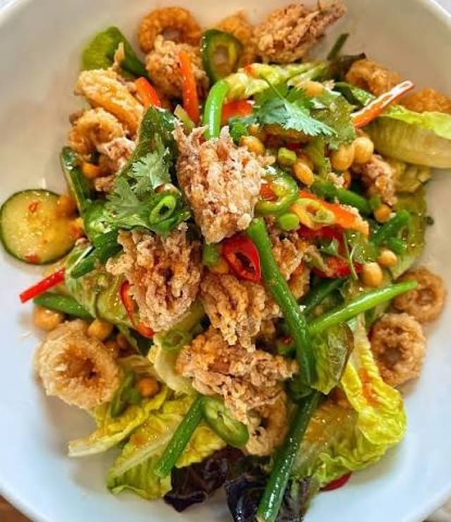 Crispy Calamari Salad.