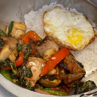 Crispy Pork Belly Basil